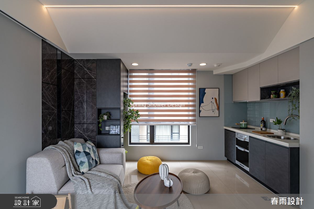 老屋(16~30年)＿現代風客廳廚房案例圖片＿春雨設計＿春雨_169 永元路之13