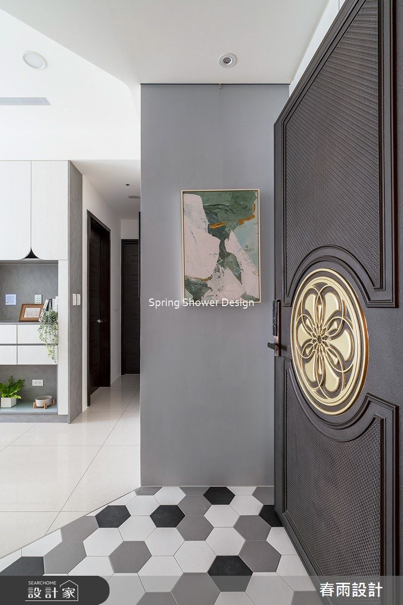 15坪新成屋(5年以下)＿現代風玄關案例圖片＿春雨設計＿春雨_171 遠雄CASA之1