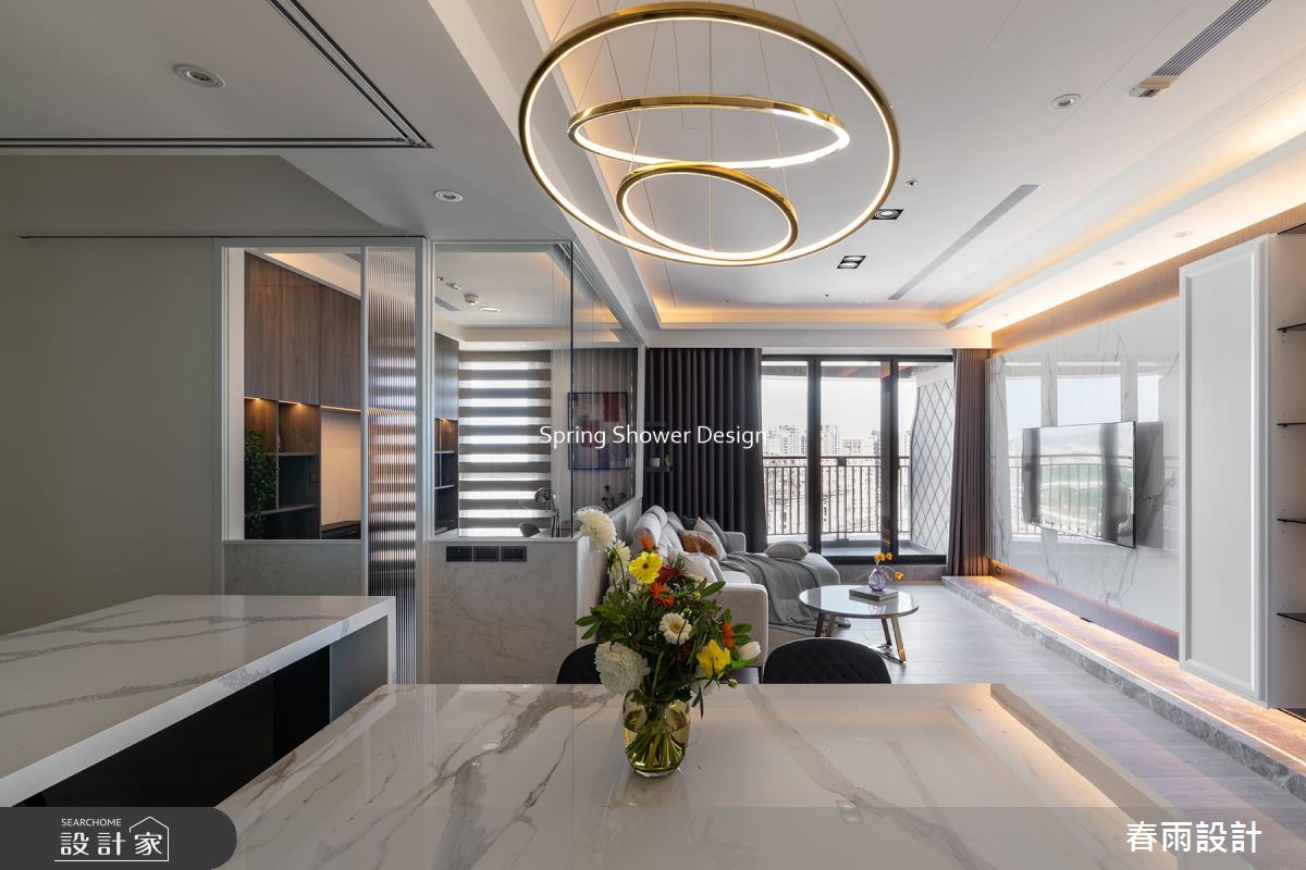 新成屋(5年以下)＿現代風客廳餐廳中島案例圖片＿春雨設計＿春雨_172 久泰皇品之7