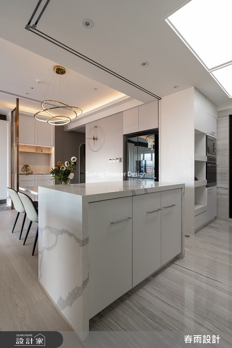 新成屋(5年以下)＿現代風餐廳廚房中島案例圖片＿春雨設計＿春雨_172 久泰皇品之18