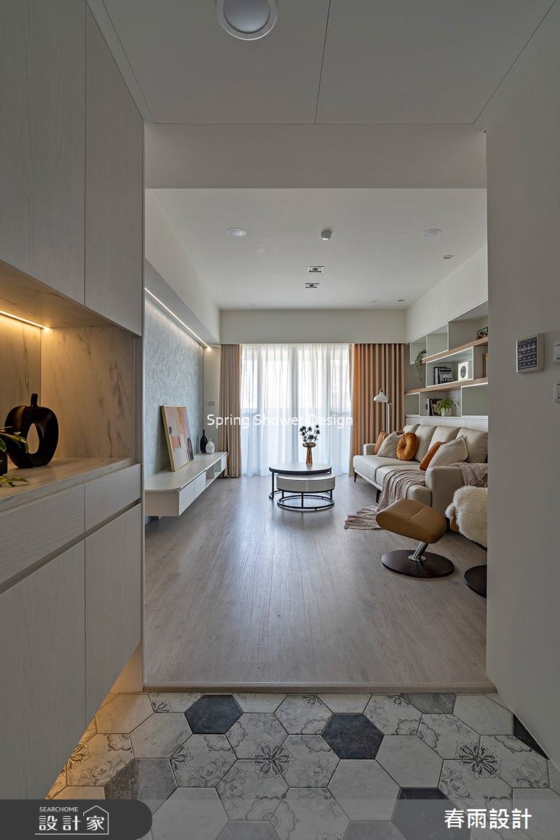 老屋(16~30年)＿現代風玄關客廳案例圖片＿春雨設計＿春雨_175 陸光一街之2