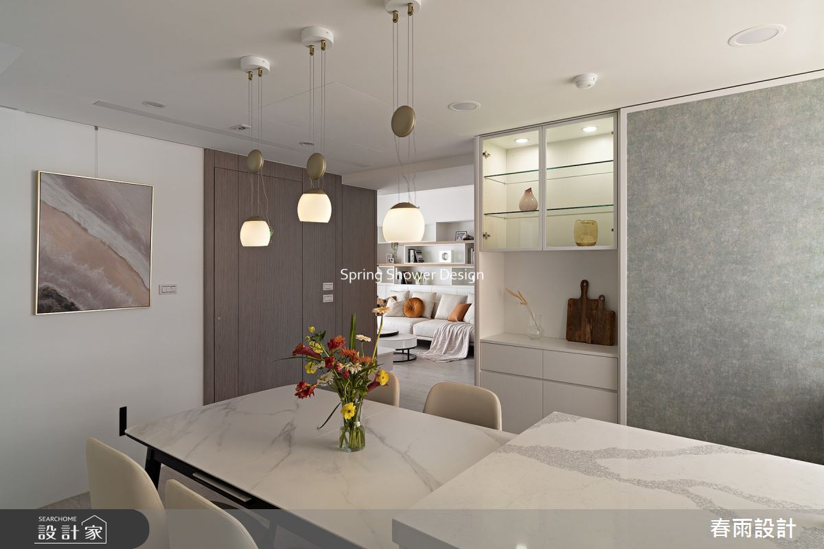 老屋(16~30年)＿現代風餐廳中島案例圖片＿春雨設計＿春雨_175 陸光一街之12