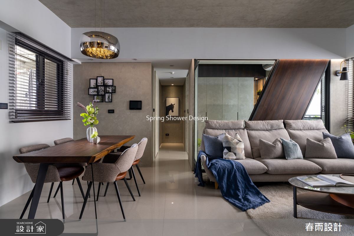 新成屋(5年以下)＿混搭風客廳餐廳走廊案例圖片＿春雨設計＿春雨_181 台中寬埕埕和花園之5
