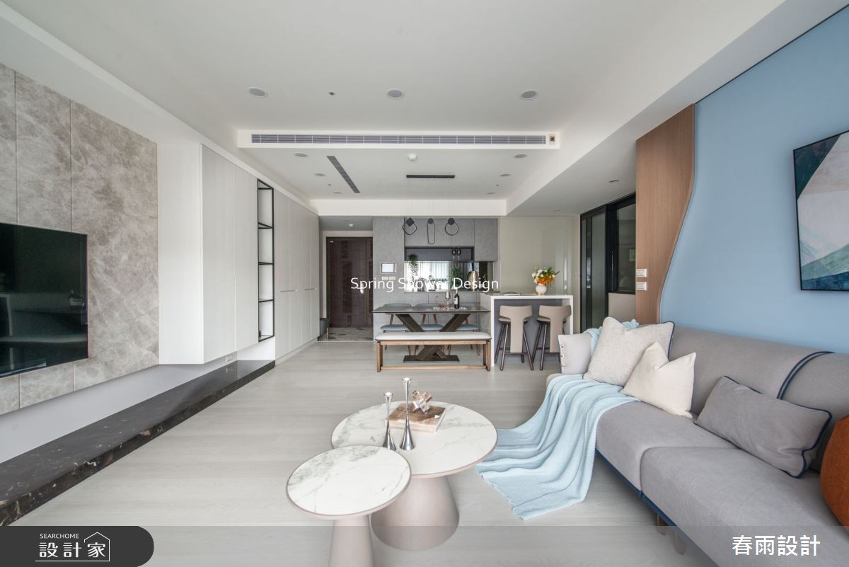 新成屋(5年以下)＿現代風客廳餐廳中島案例圖片＿春雨設計＿春雨_184 冠德天驕之7