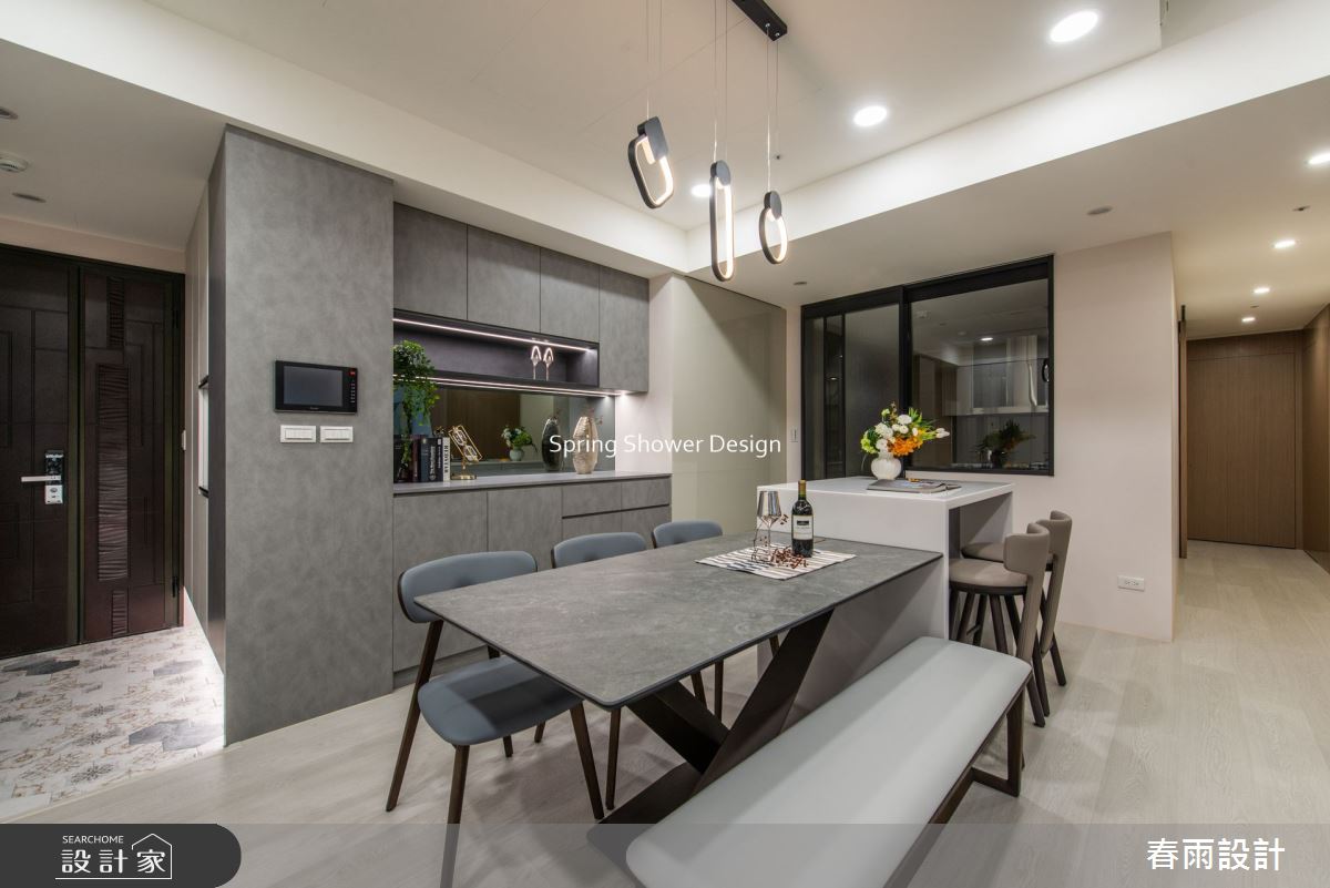 新成屋(5年以下)＿現代風玄關餐廳中島案例圖片＿春雨設計＿春雨_184 冠德天驕之11