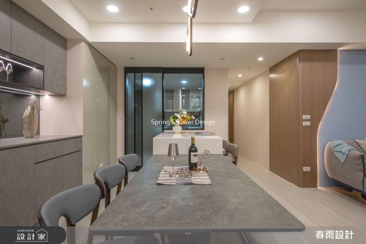 新成屋(5年以下)＿現代風餐廳廚房中島案例圖片＿春雨設計＿春雨_184 冠德天驕之12