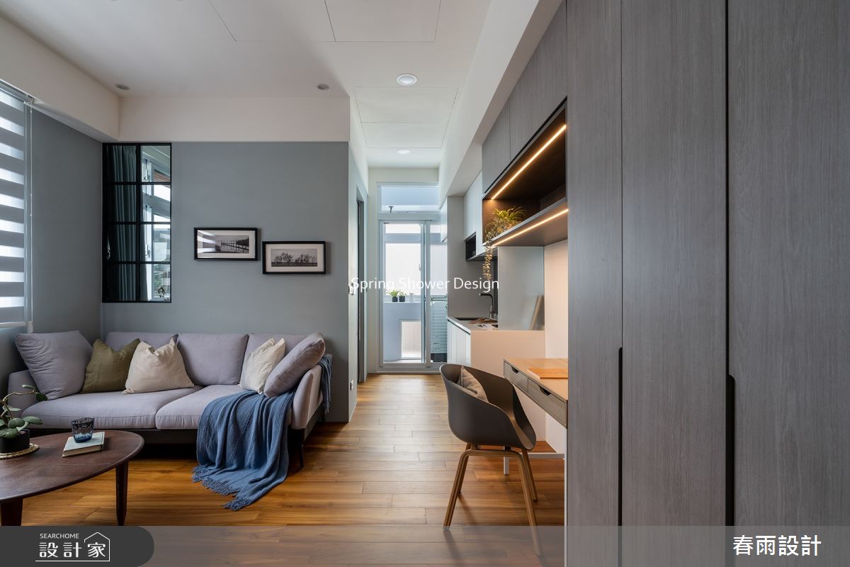 老屋(16~30年)＿現代風客廳書房案例圖片＿春雨設計＿春雨_185 縣府LV之4
