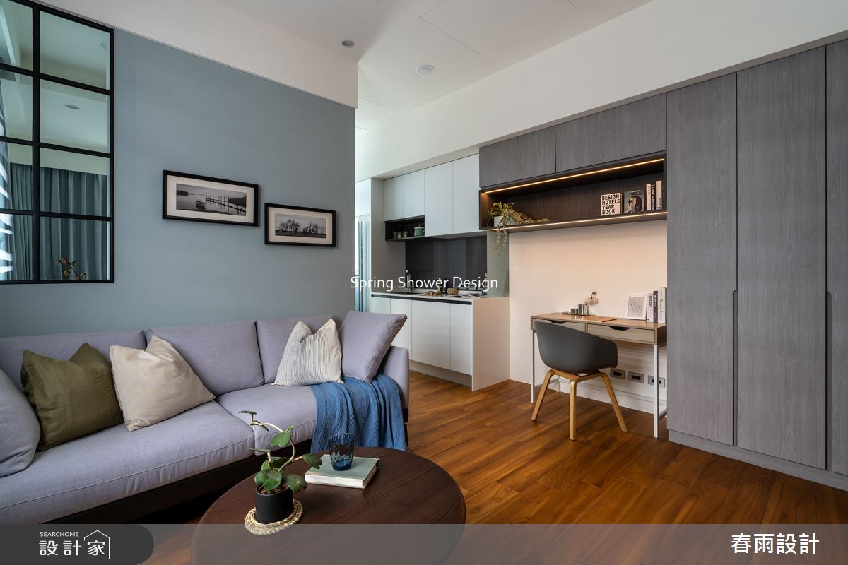 老屋(16~30年)＿現代風客廳書房案例圖片＿春雨設計＿春雨_185 縣府LV之6
