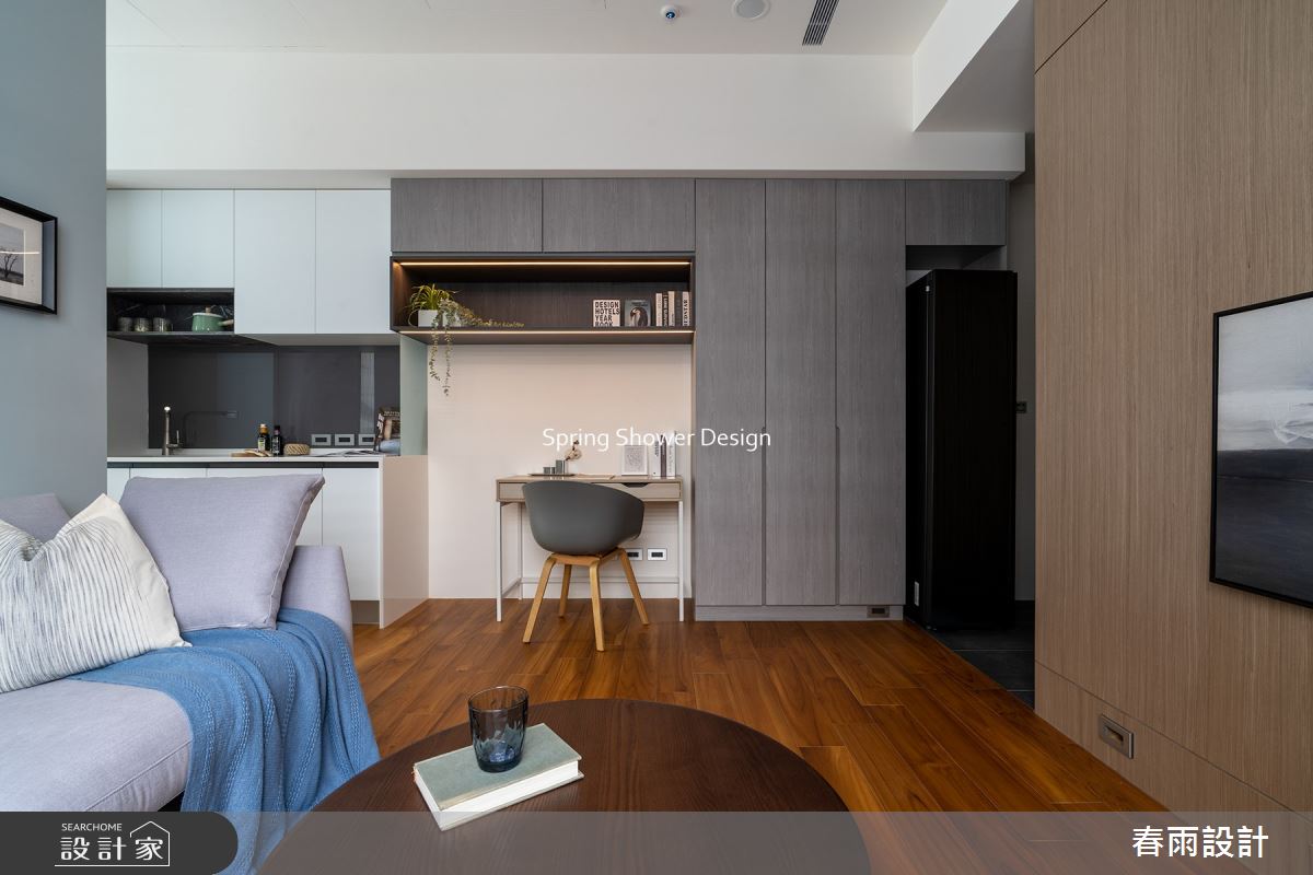 老屋(16~30年)＿現代風客廳書房案例圖片＿春雨設計＿春雨_185 縣府LV之7