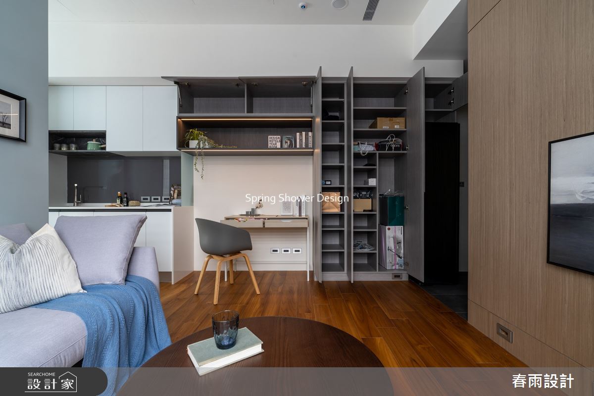老屋(16~30年)＿現代風客廳書房案例圖片＿春雨設計＿春雨_185 縣府LV之8