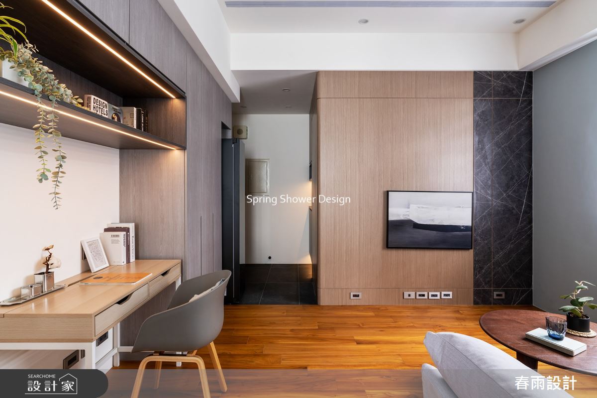 老屋(16~30年)＿現代風玄關客廳書房案例圖片＿春雨設計＿春雨_185 縣府LV之13