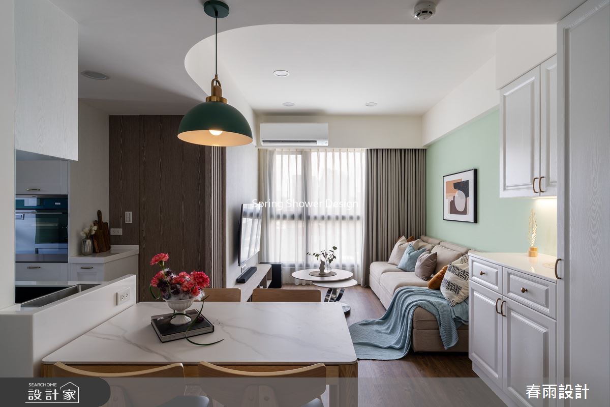 中古屋(5~15年)＿美式風客廳餐廳廚房案例圖片＿春雨設計＿春雨_192 福林國典之9