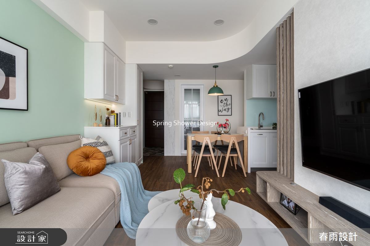 中古屋(5~15年)＿美式風玄關客廳餐廳案例圖片＿春雨設計＿春雨_192 福林國典之15