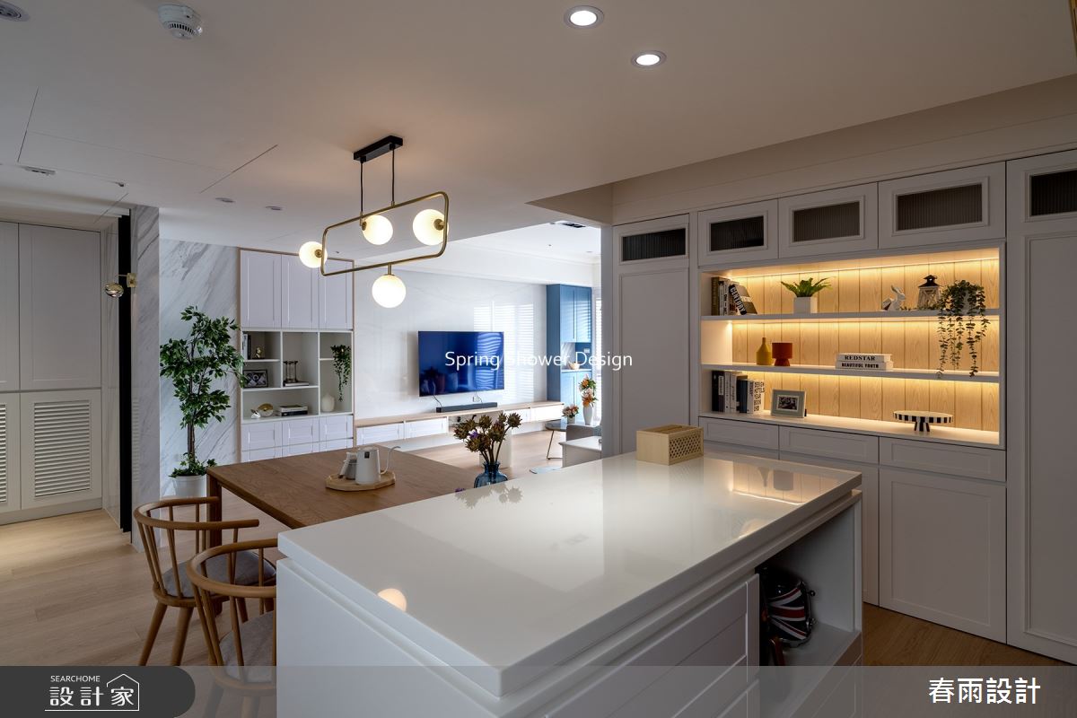 新成屋(5年以下)＿美式風餐廳中島案例圖片＿春雨設計＿春雨_194 台中大境豐藝之8