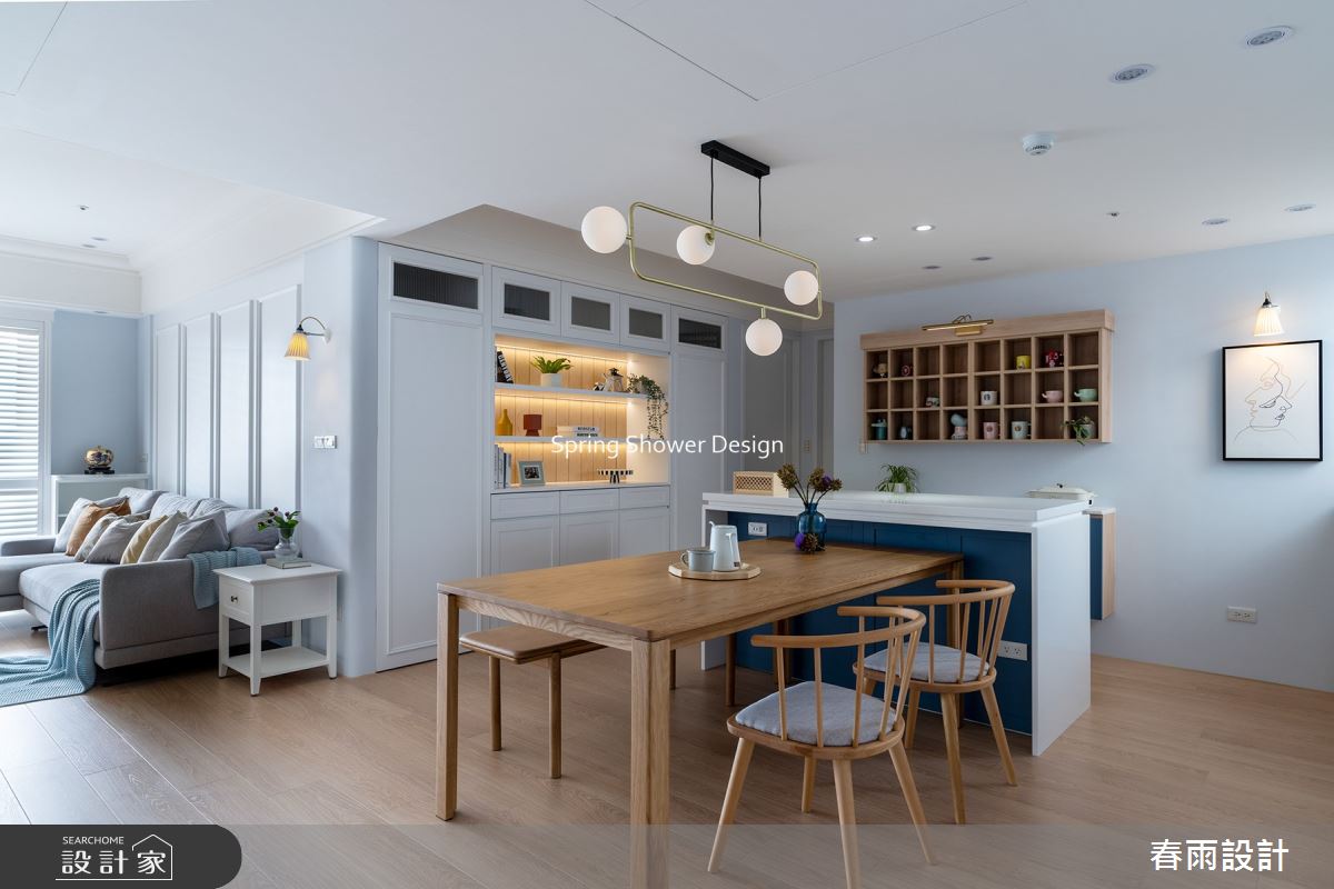 新成屋(5年以下)＿美式風客廳餐廳中島案例圖片＿春雨設計＿春雨_194 台中大境豐藝之11