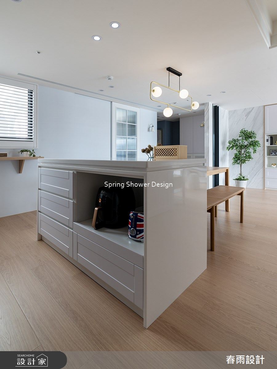 新成屋(5年以下)＿美式風餐廳中島案例圖片＿春雨設計＿春雨_194 台中大境豐藝之18