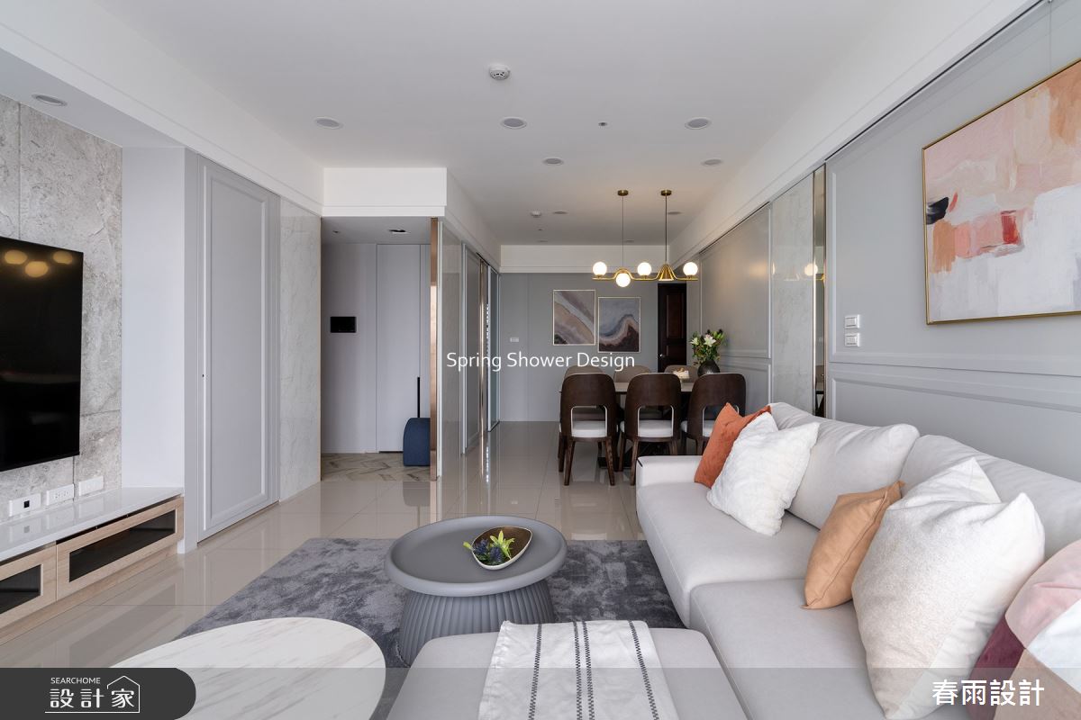 中古屋(5~15年)＿美式風玄關客廳餐廳案例圖片＿春雨設計＿春雨_195 杜拜美學之11