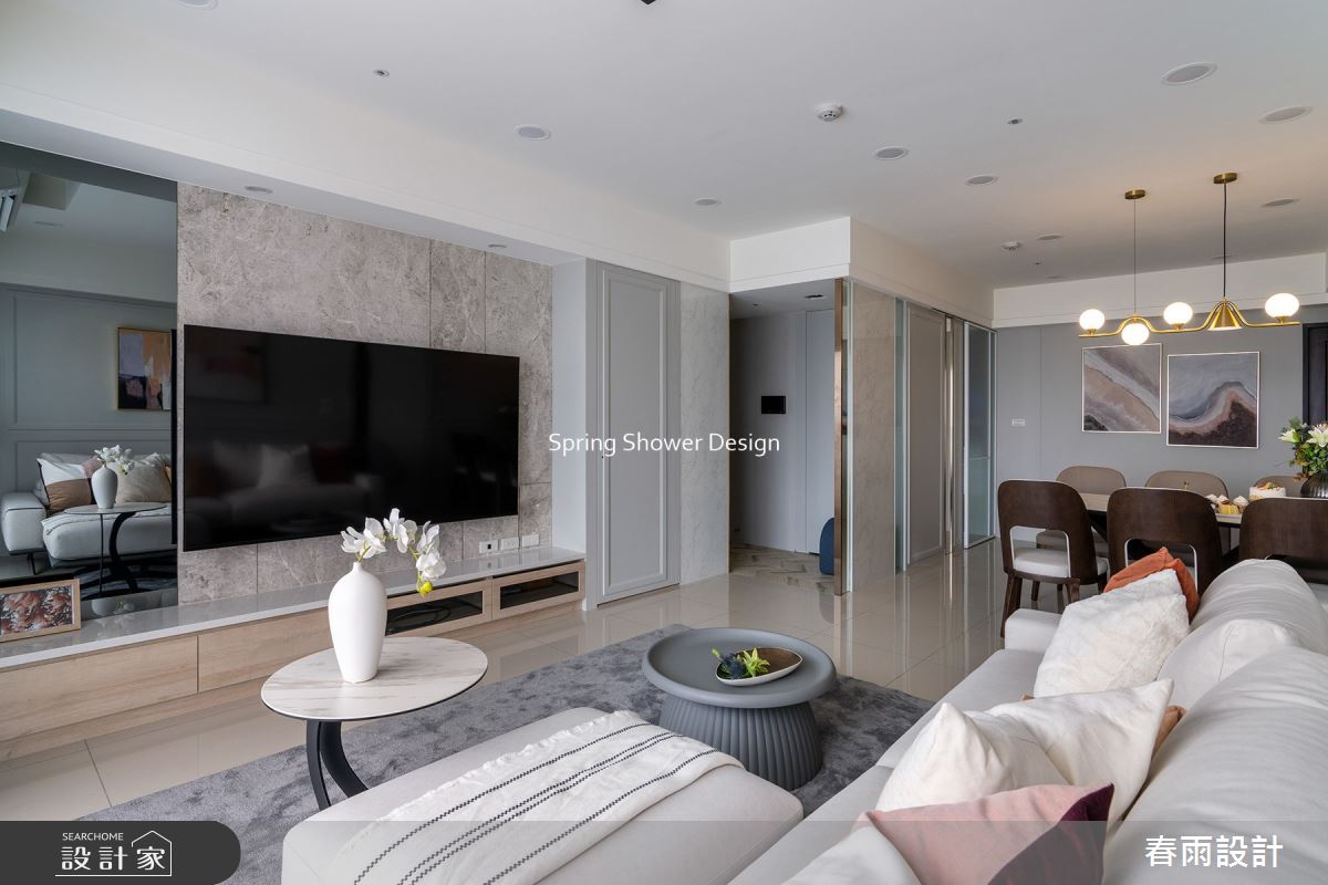 中古屋(5~15年)＿美式風玄關客廳餐廳案例圖片＿春雨設計＿春雨_195 杜拜美學之12