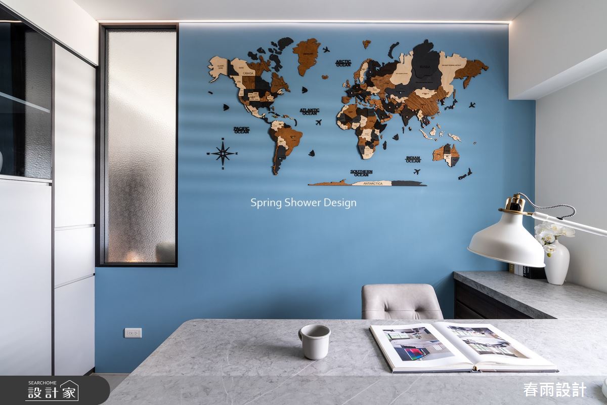 中古屋(5~15年)＿混搭風書房工作區案例圖片＿春雨設計＿春雨_196 板橋之17