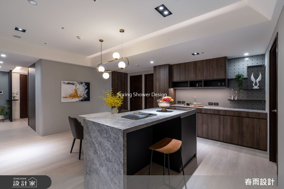 新成屋(5年以下)＿現代風餐廳中島案例圖片＿春雨設計＿春雨_202 長虹天際之15