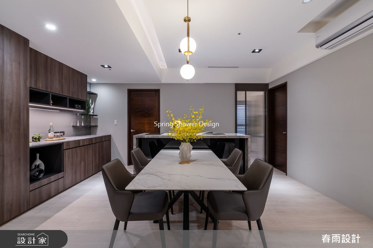 新成屋(5年以下)＿現代風餐廳中島案例圖片＿春雨設計＿春雨_202 長虹天際之18