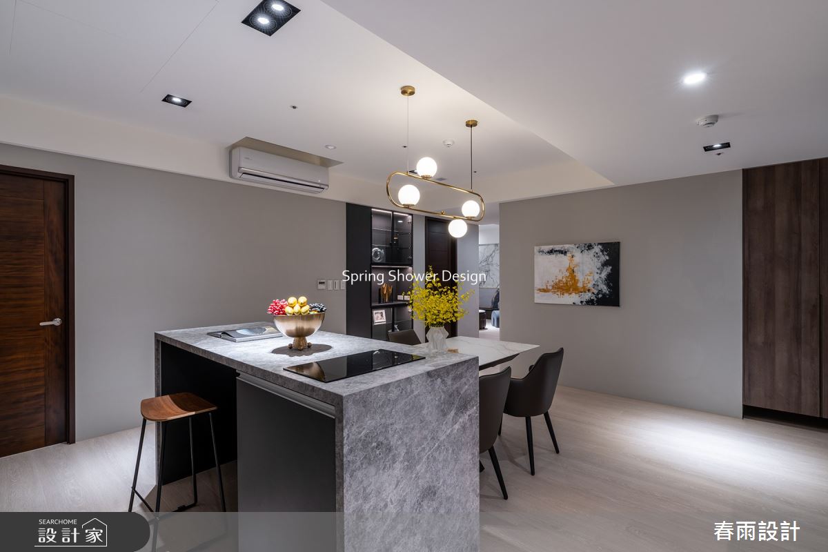 新成屋(5年以下)＿現代風餐廳中島案例圖片＿春雨設計＿春雨_202 長虹天際之25