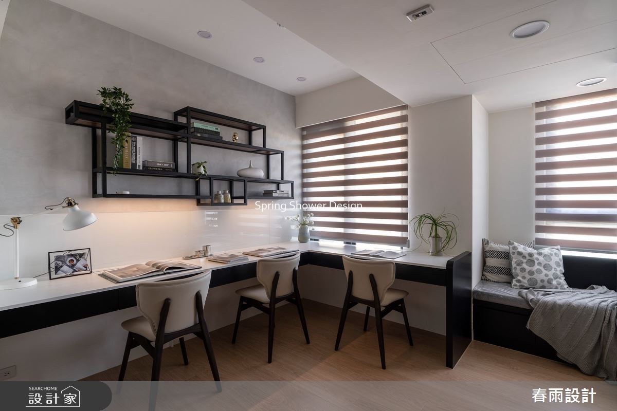 新成屋(5年以下)＿現代風書房工作區臥榻案例圖片＿春雨設計＿春雨_203 青埔hello棧之19