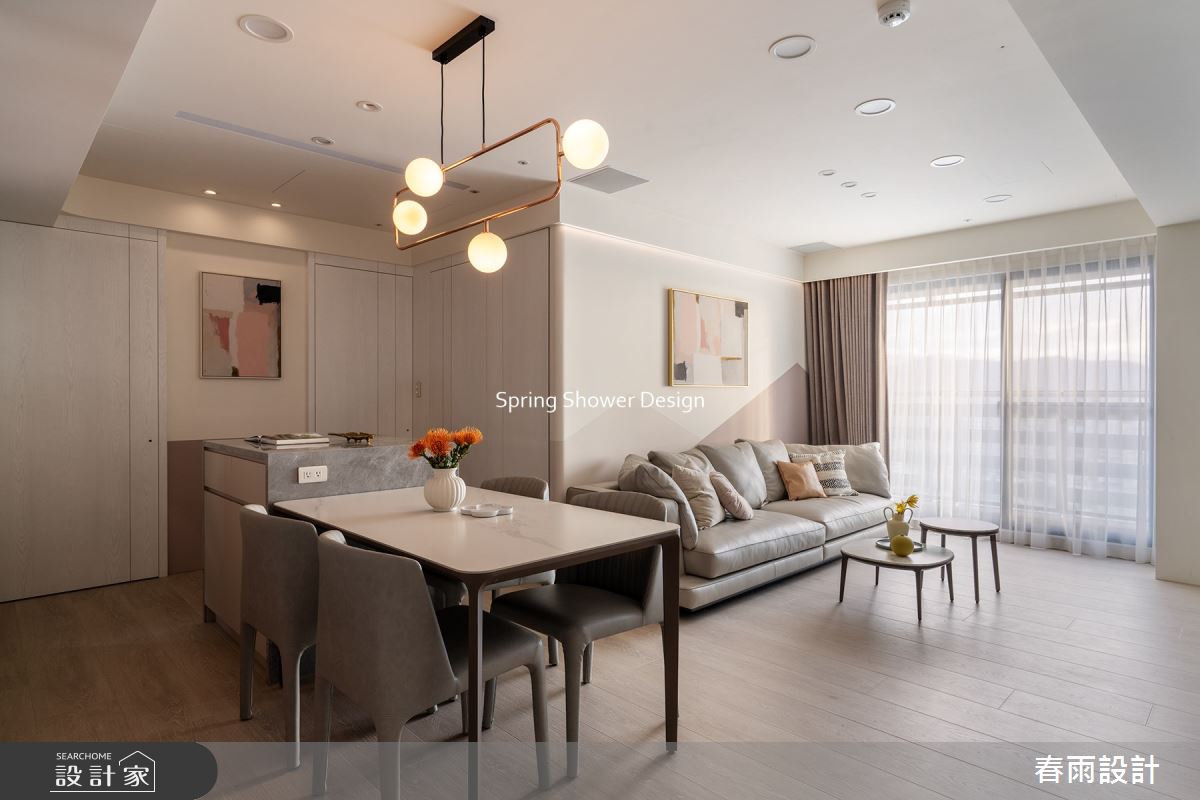 新成屋(5年以下)＿現代風客廳餐廳中島案例圖片＿春雨設計＿春雨_204 海山花園之11