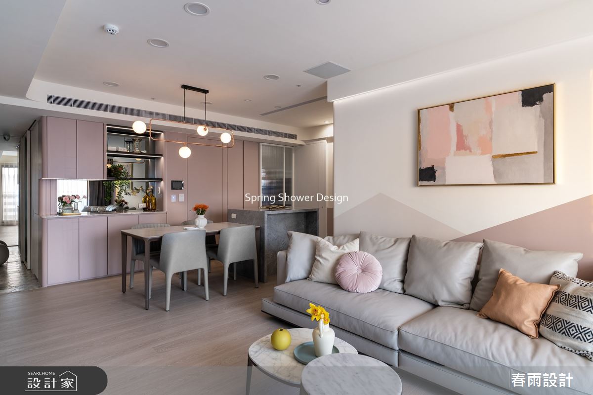 新成屋(5年以下)＿現代風客廳餐廳中島案例圖片＿春雨設計＿春雨_204 海山花園之19