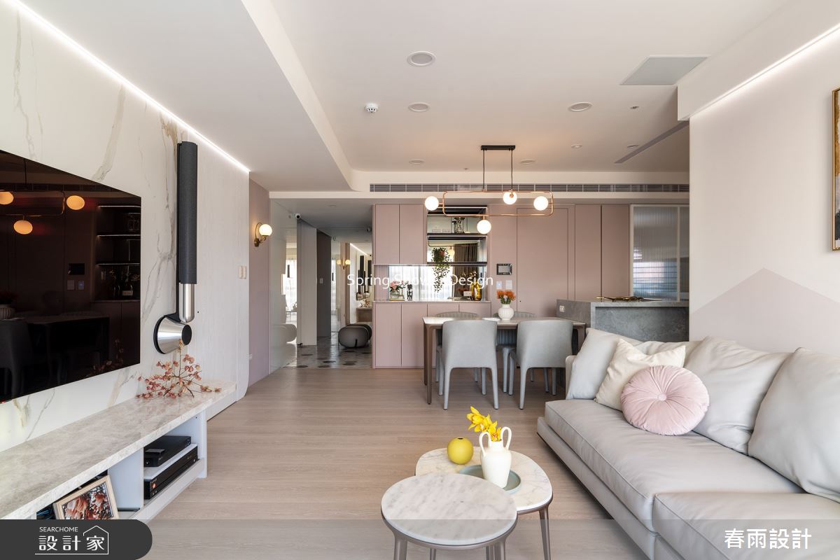 新成屋(5年以下)＿現代風客廳餐廳中島案例圖片＿春雨設計＿春雨_204 海山花園之20