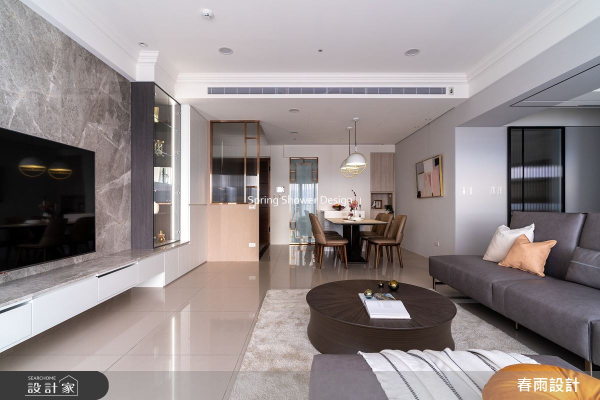 新成屋(5年以下)＿現代風客廳餐廳中島案例圖片＿春雨設計＿春雨_207 皇翔PARK之14