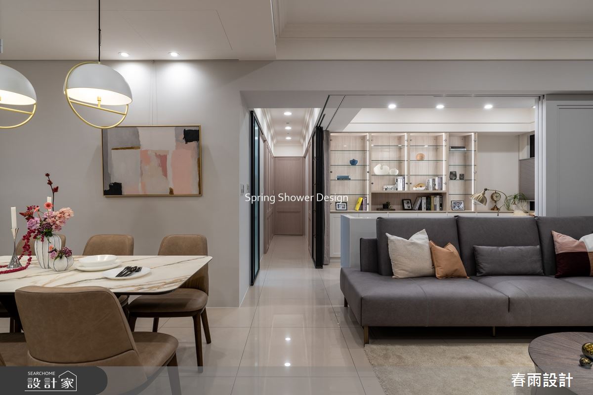 新成屋(5年以下)＿現代風客廳餐廳書房走廊工作區案例圖片＿春雨設計＿春雨_207 皇翔PARK之21
