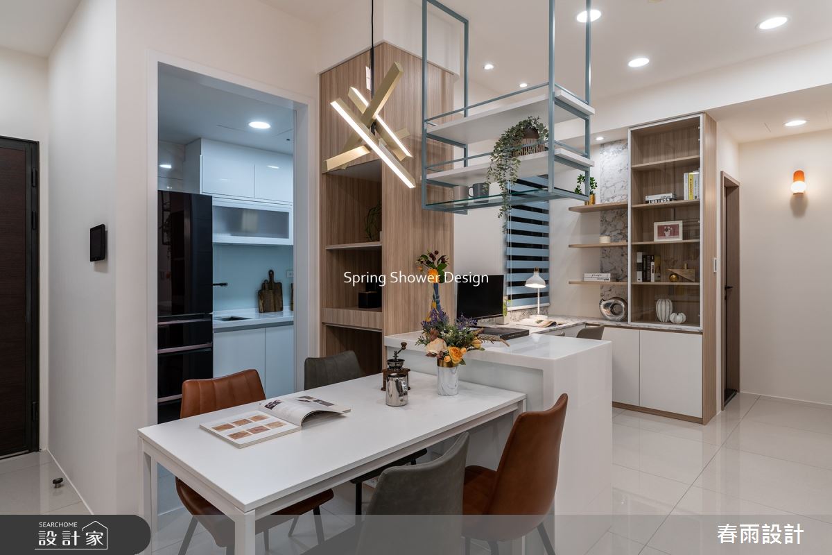 新成屋(5年以下)＿北歐風餐廳廚房書房工作區案例圖片＿春雨設計＿春雨_210 中租御景2之7