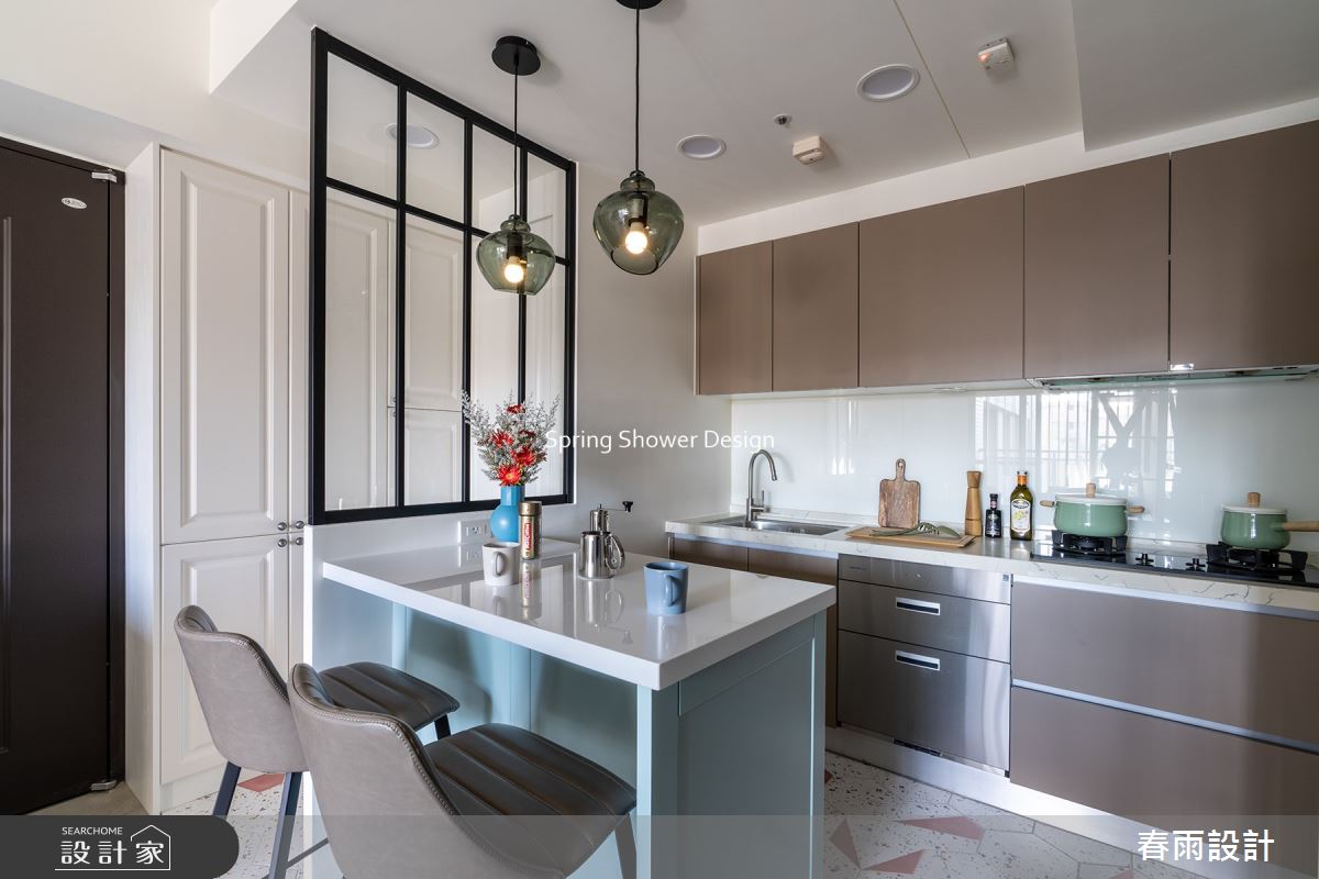 新成屋(5年以下)＿美式風廚房吧檯案例圖片＿春雨設計＿春雨_213 台中共好Melody之2