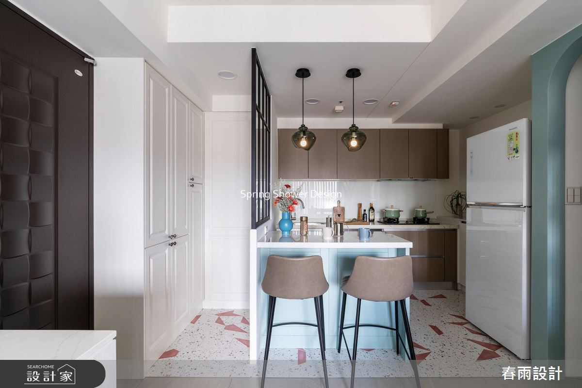 新成屋(5年以下)＿美式風玄關廚房吧檯案例圖片＿春雨設計＿春雨_213 台中共好Melody之6