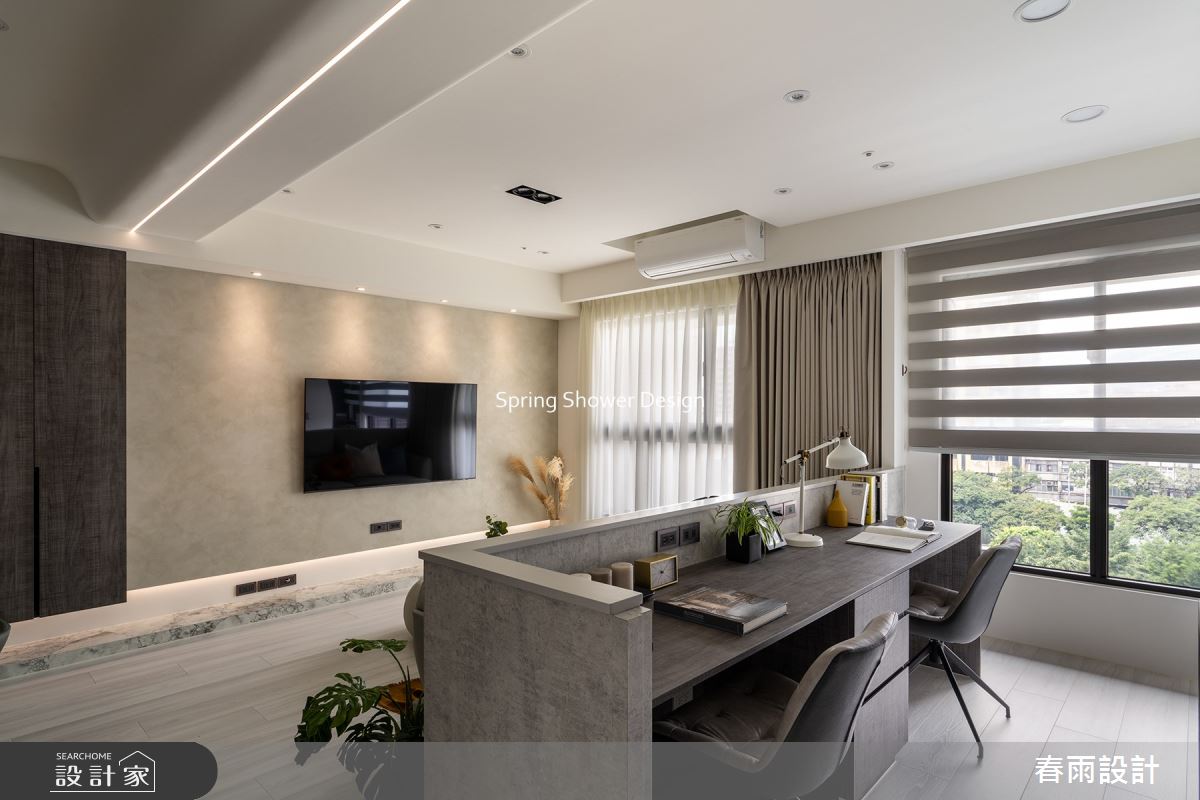 23坪新成屋(5年以下)＿現代風客廳書房工作區案例圖片＿春雨設計＿春雨_214 城市莊園之9