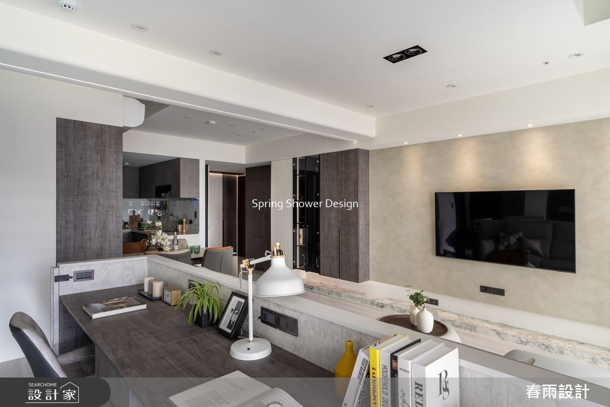 23坪新成屋(5年以下)＿現代風客廳書房案例圖片＿春雨設計＿春雨_214 城市莊園之15