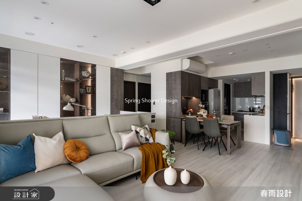 23坪新成屋(5年以下)＿現代風客廳餐廳廚房案例圖片＿春雨設計＿春雨_214 城市莊園之17