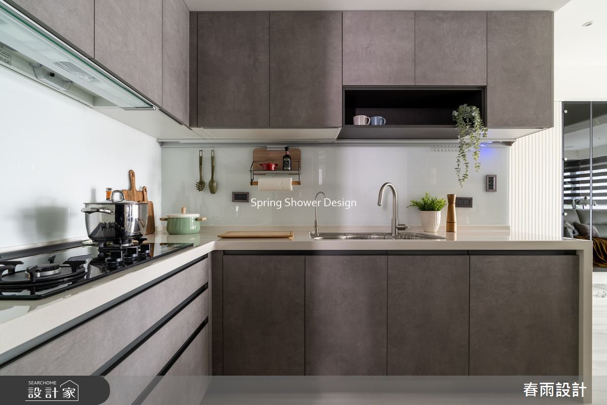 23坪新成屋(5年以下)＿現代風廚房案例圖片＿春雨設計＿春雨_214 城市莊園之21