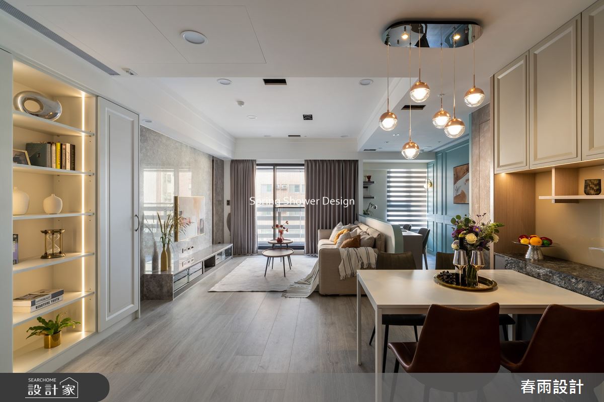 新成屋(5年以下)＿現代風客廳餐廳書房工作區案例圖片＿春雨設計＿春雨_215 海山花園2之3