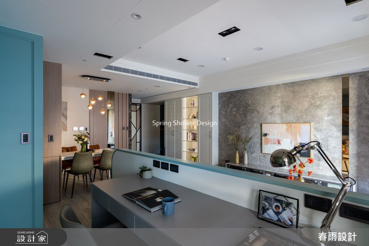 新成屋(5年以下)＿現代風客廳餐廳書房工作區案例圖片＿春雨設計＿春雨_215 海山花園2之12