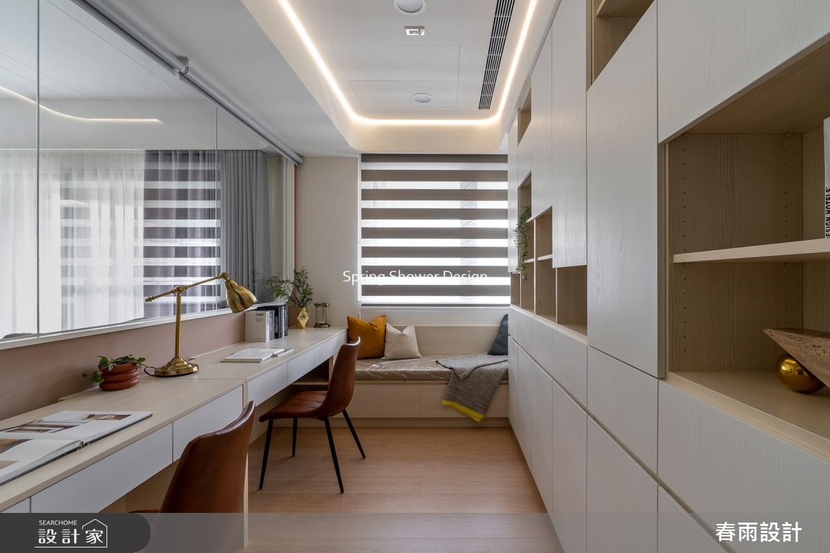 新成屋(5年以下)＿北歐風書房工作區臥榻案例圖片＿春雨設計＿春雨_221 璞有聲之15