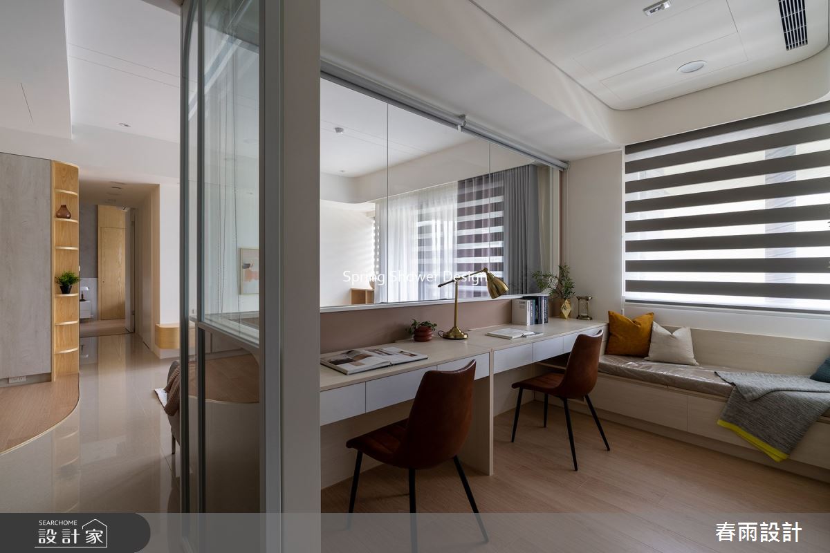 新成屋(5年以下)＿北歐風書房工作區臥榻案例圖片＿春雨設計＿春雨_221 璞有聲之17