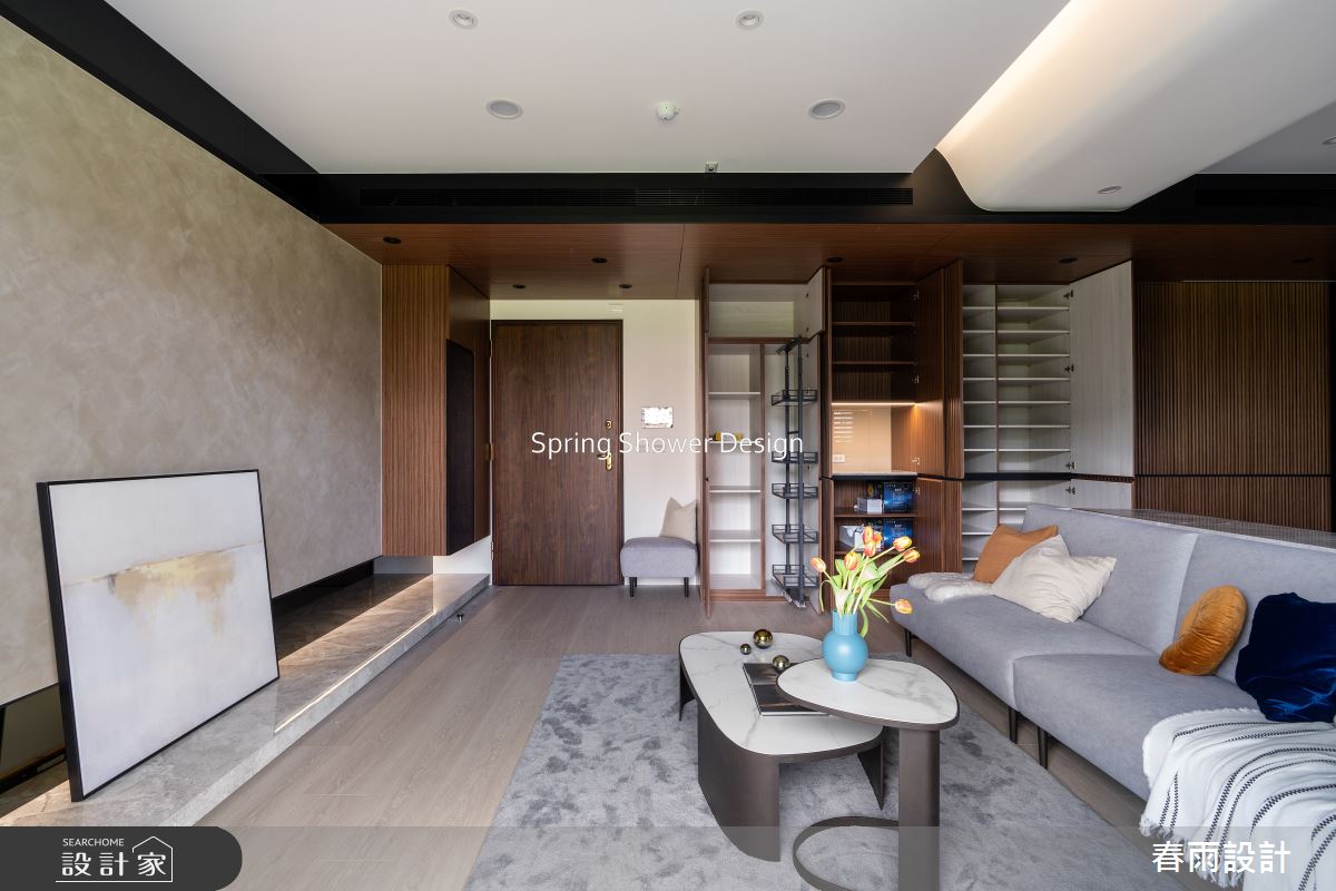 37坪新成屋(5年以下)＿現代風玄關客廳案例圖片＿春雨設計＿春雨_231 天賞水硯之2