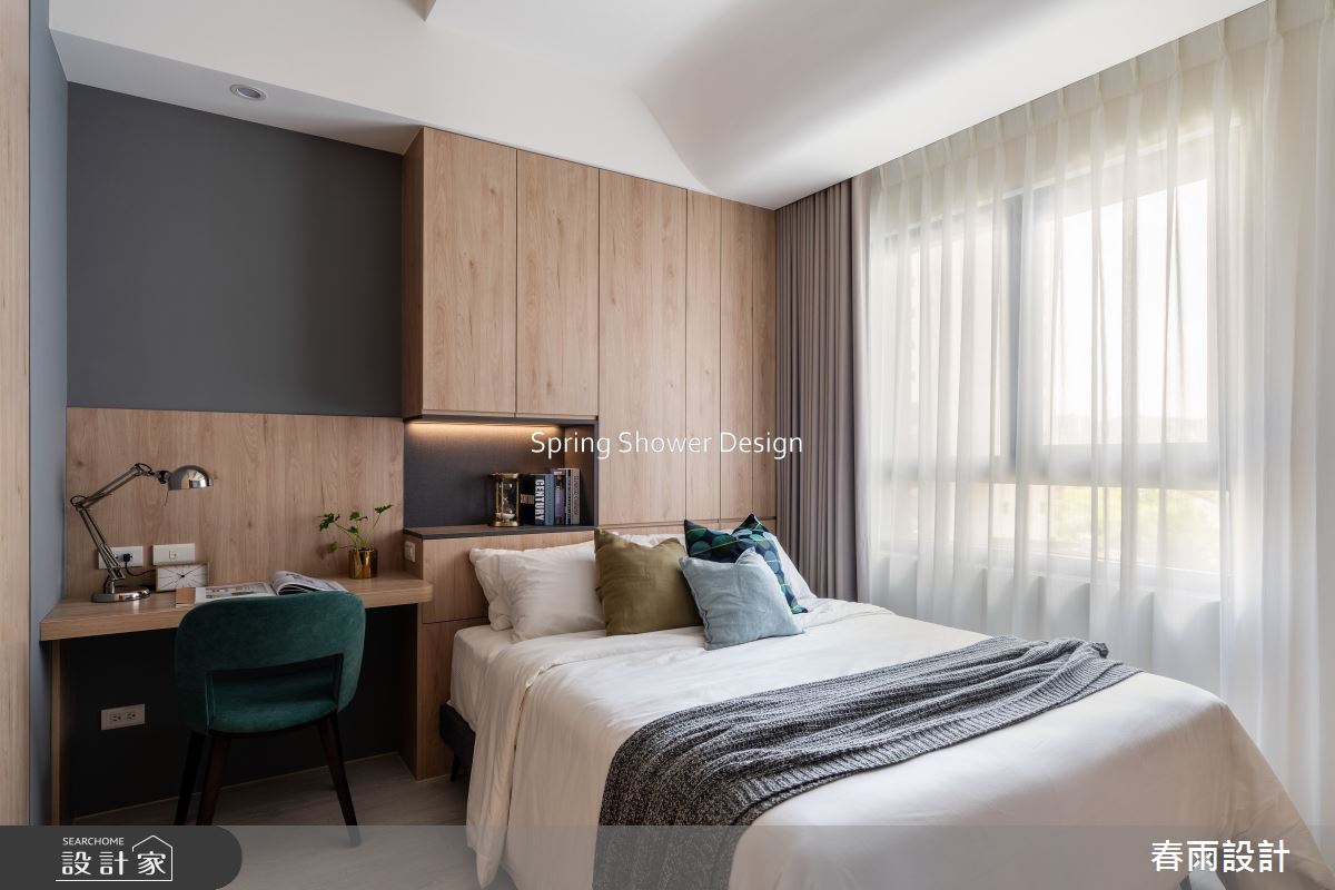 37坪新成屋(5年以下)＿現代風臥室案例圖片＿春雨設計＿春雨_231 天賞水硯之18