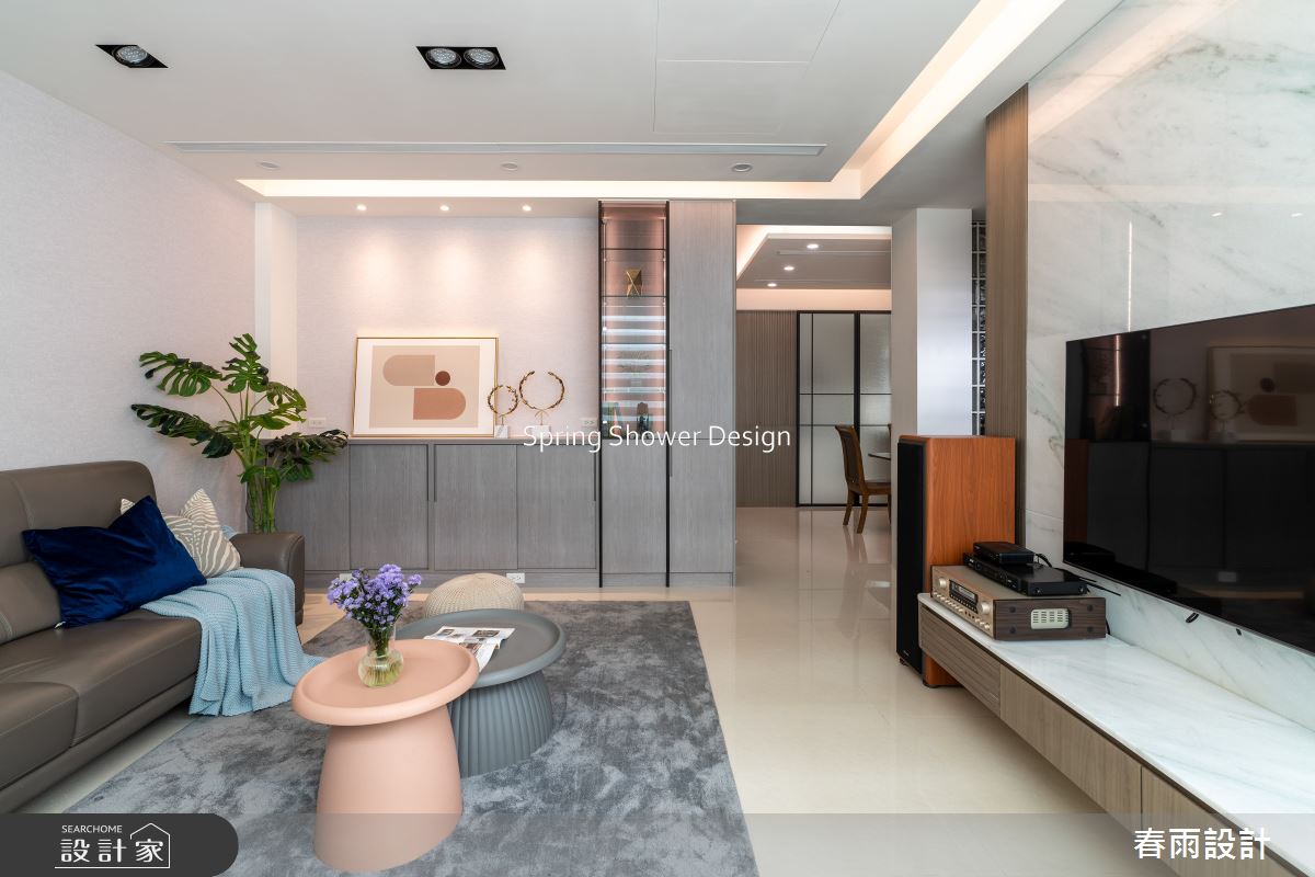 老屋(16~30年)＿現代風客廳案例圖片＿春雨設計＿春雨_239 月光別墅之11