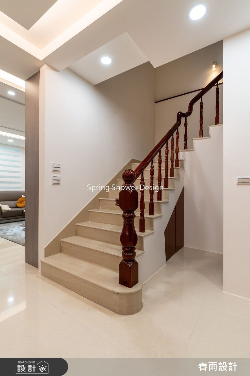 老屋(16~30年)＿現代風樓梯案例圖片＿春雨設計＿春雨_239 月光別墅之21