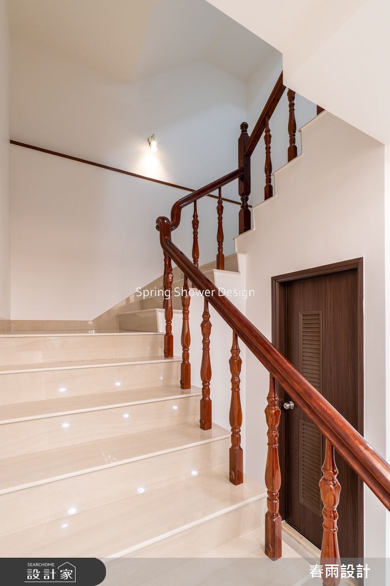 老屋(16~30年)＿現代風樓梯案例圖片＿春雨設計＿春雨_239 月光別墅之25