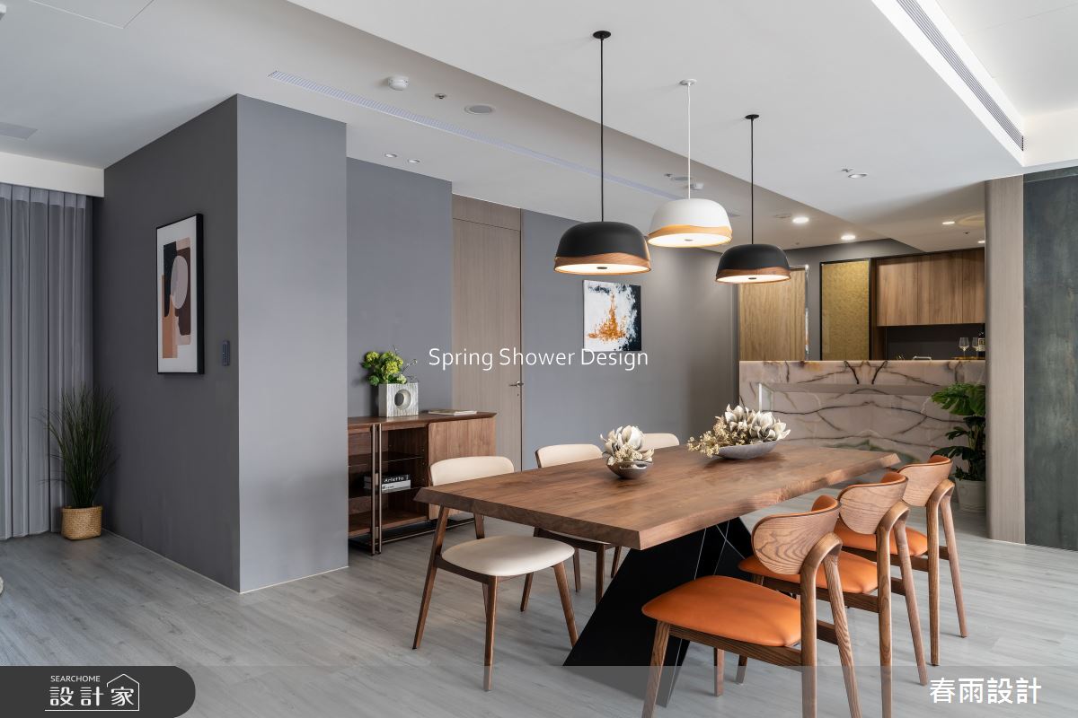 中古屋(5~15年)＿現代風餐廳中島案例圖片＿春雨設計＿春雨_241 悅龍莊之12