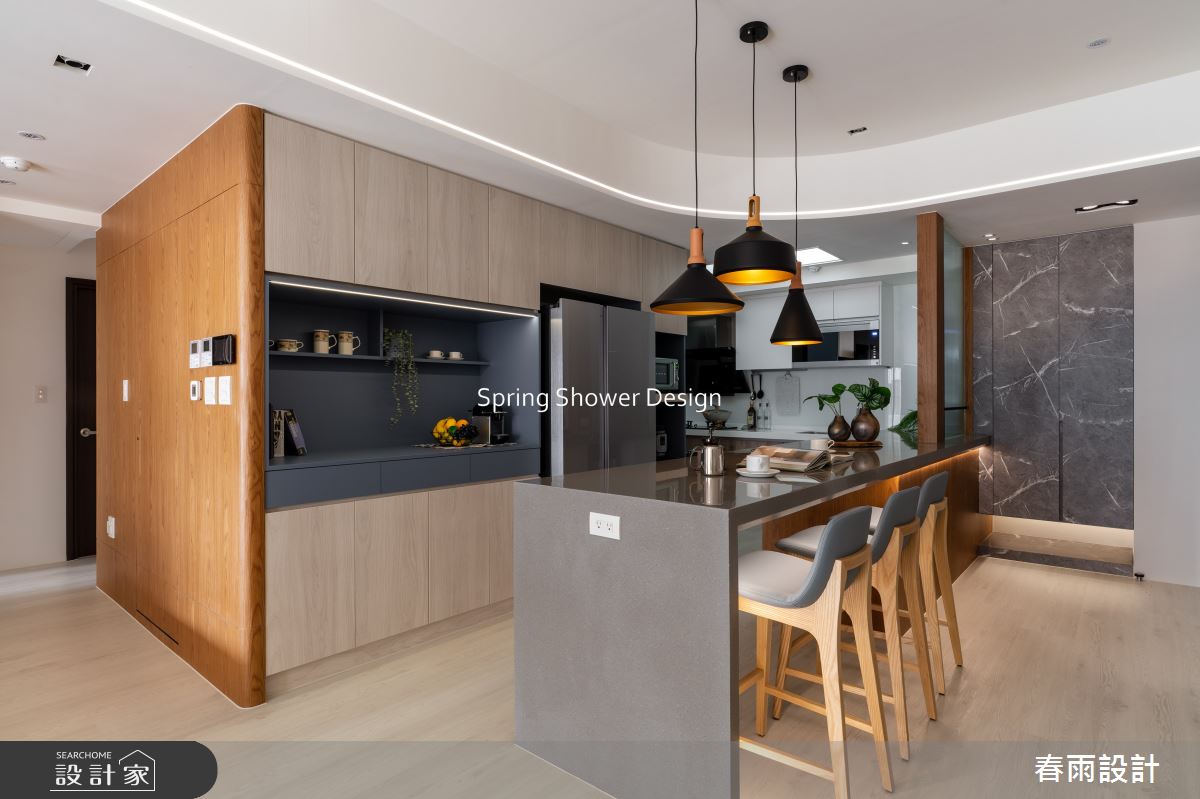 新成屋(5年以下)＿休閒風廚房吧檯案例圖片＿春雨設計＿春雨_242 遠雄之星1之8